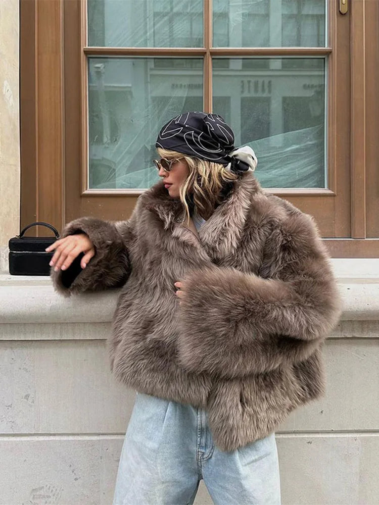 Large Faux fur coat selling