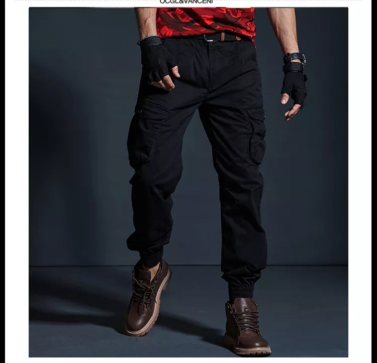 High quality tactical camo cargo joggers slim fit cargo trousers