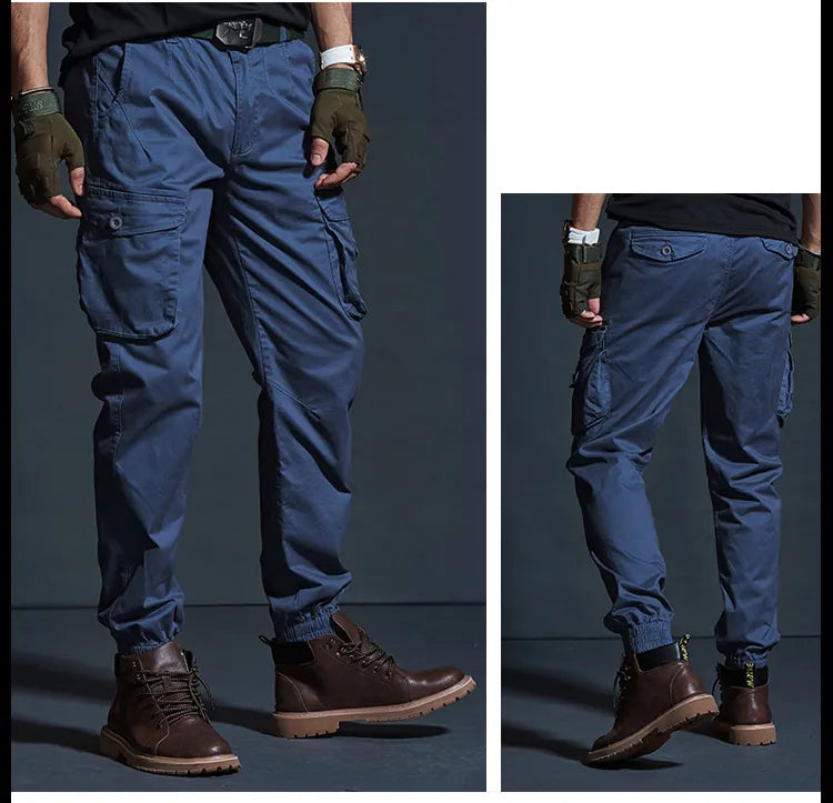 High quality tactical camo cargo joggers slim fit cargo trousers