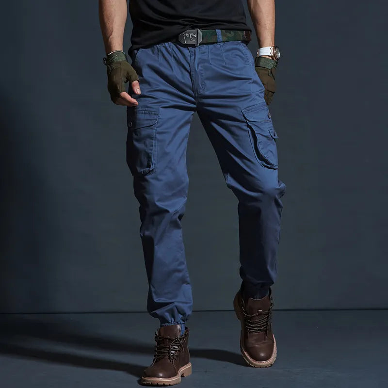 High quality tactical camo cargo joggers slim fit cargo trousers