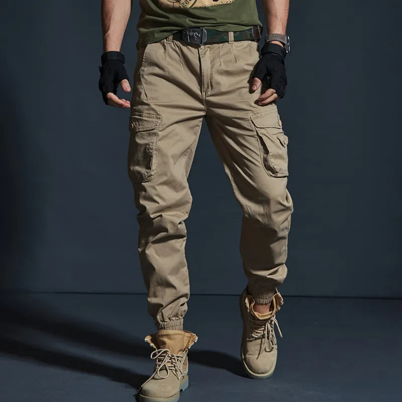 High quality tactical camo cargo joggers slim fit cargo trousers