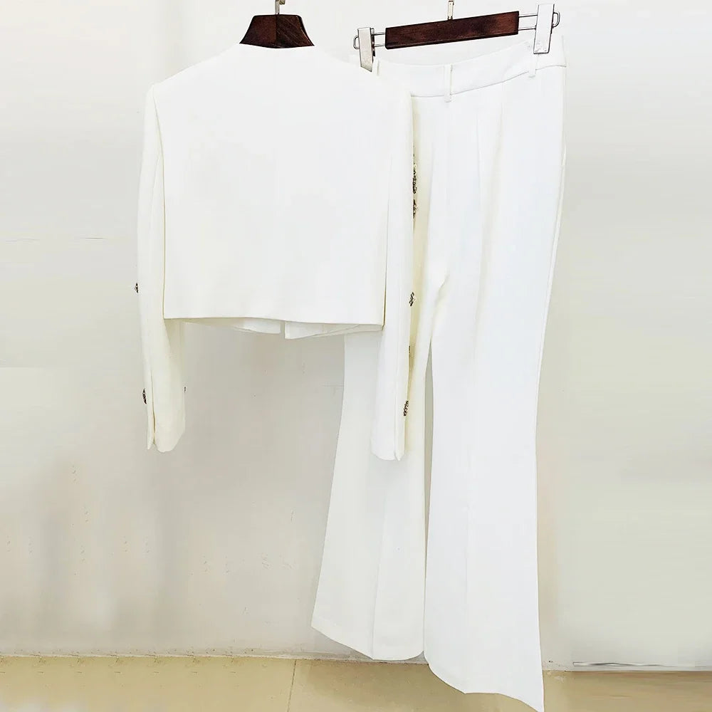 blazer set blazer and flare pants party outfit clubbing outfit going out outfits white two piece set white outfits for women all white outfit rave outfit white party outfits all white outfit women